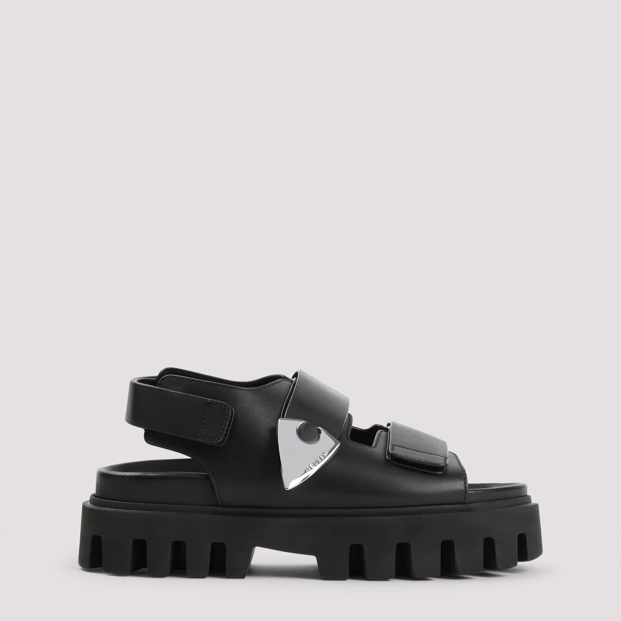 ALEXANDER MCQUEEN Elevated Leather and Rubber Sandals