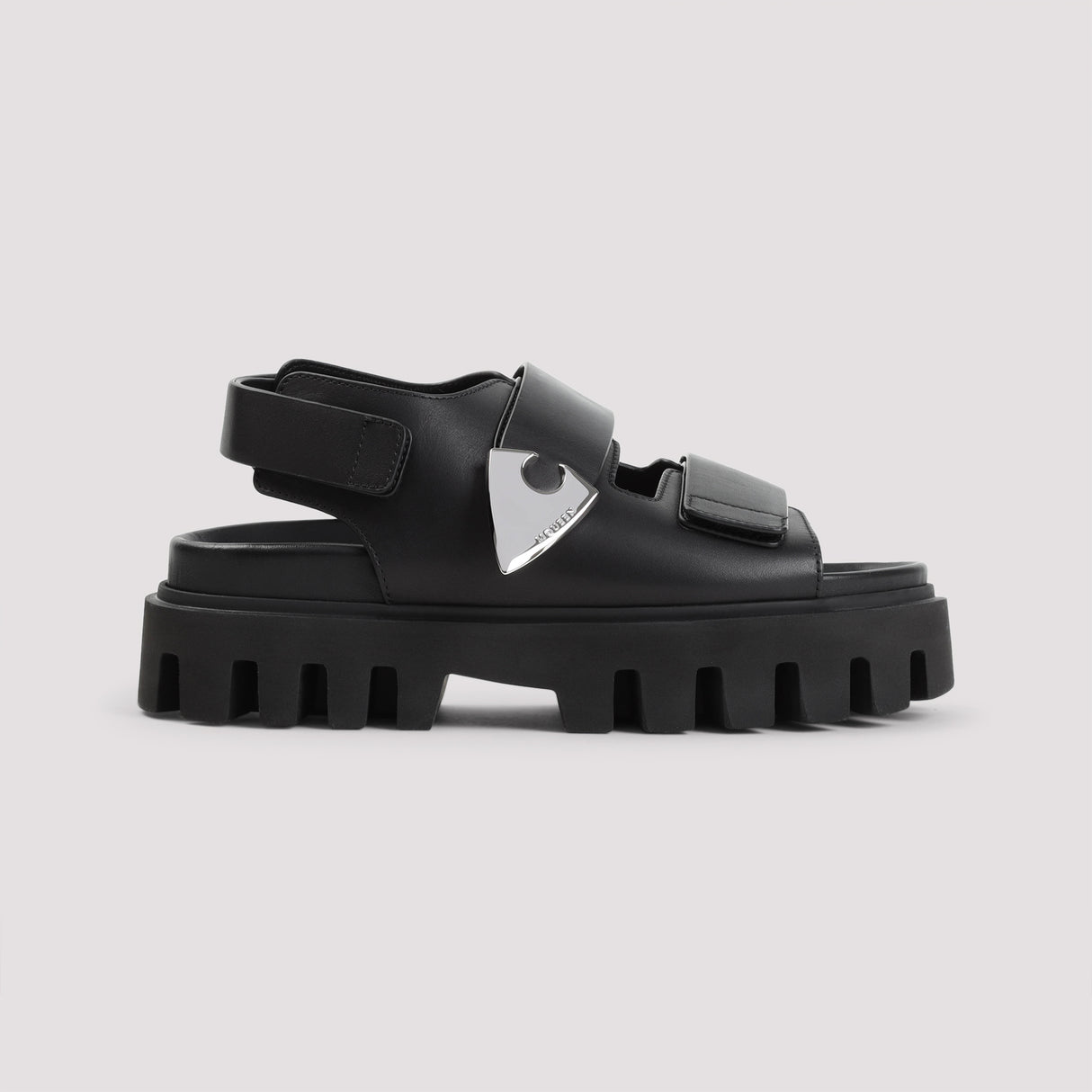 ALEXANDER MCQUEEN Elevated Leather and Rubber Sandals