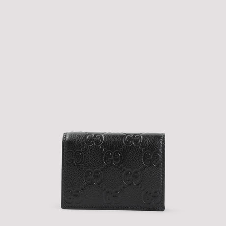 GUCCI Mini Grained Leather Wallet - Compact Design 11cm x 8.5cm x 3cm