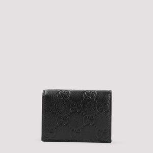 GUCCI Mini Grained Leather Wallet - Compact Design 11cm x 8.5cm x 3cm