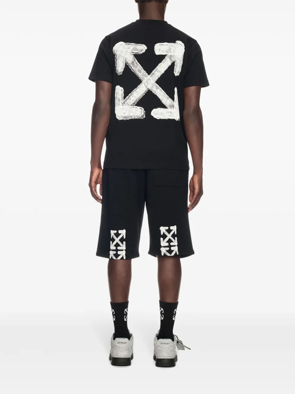 OFF-WHITE Mini Spray Arrow Track Shorts