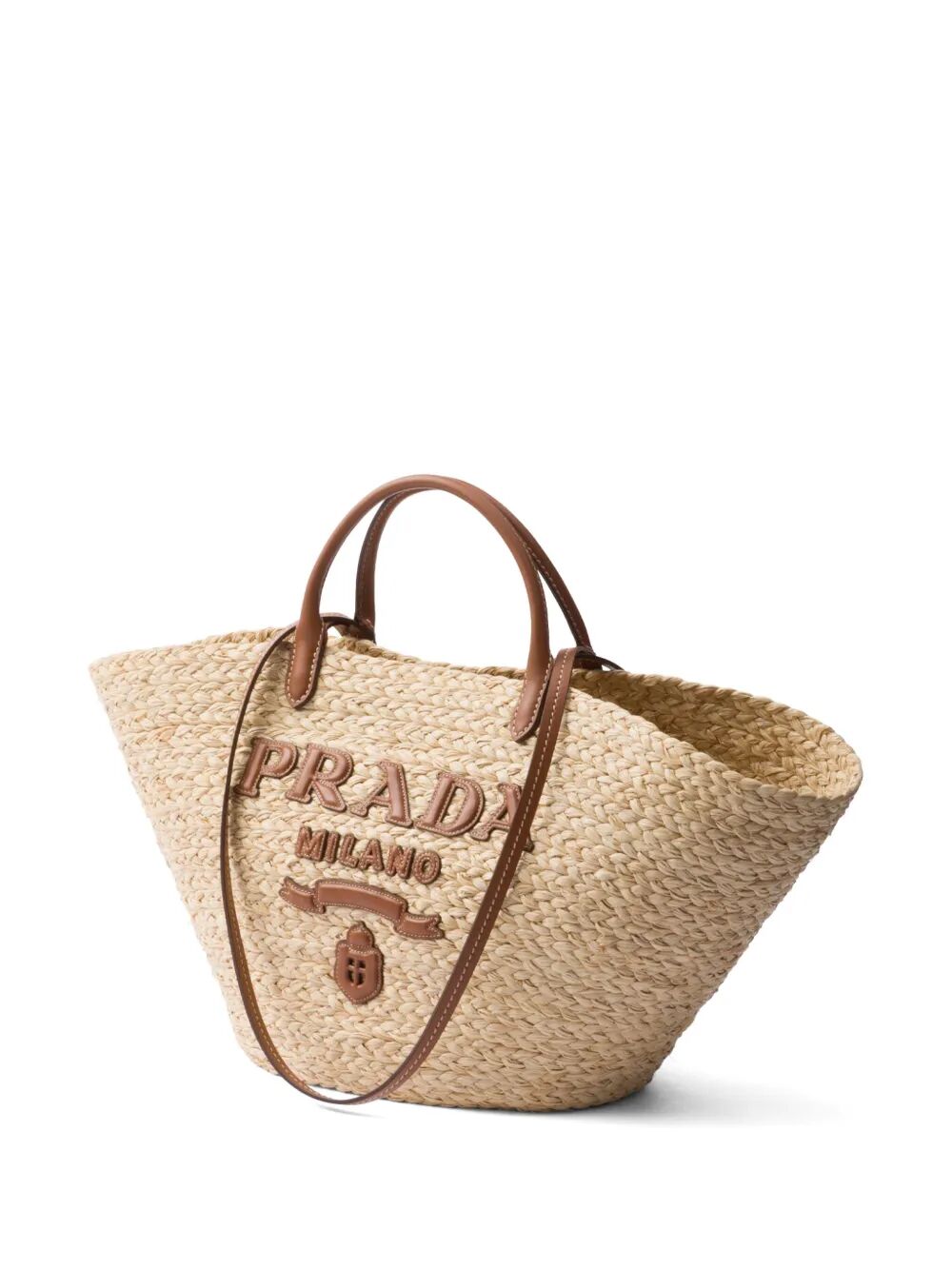 PRADA Large Raffia Shopping Bag