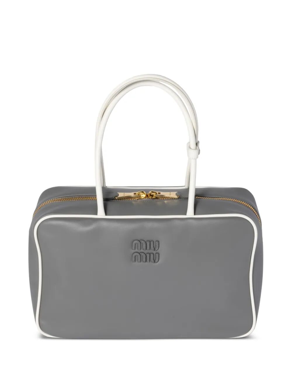 MIUMIU Beau Mini Leather Handbag - W 34 x H 23 x D 10 cm