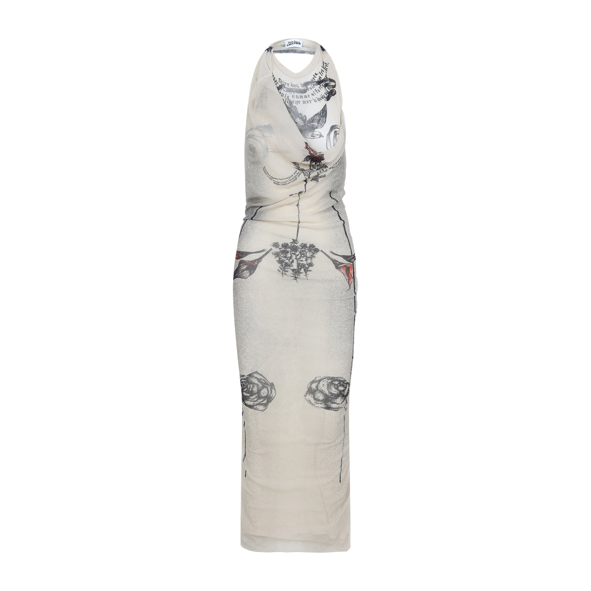 JEAN PAUL GAULTIER Double Layer Mesh Long Dress for Men - SS25 Collection