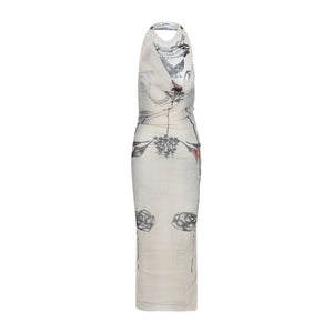 JEAN PAUL GAULTIER Double Layer Mesh Long Dress for Men - SS25 Collection