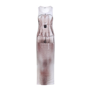 JEAN PAUL GAULTIER Cotton Ribbed Long Dress for Men