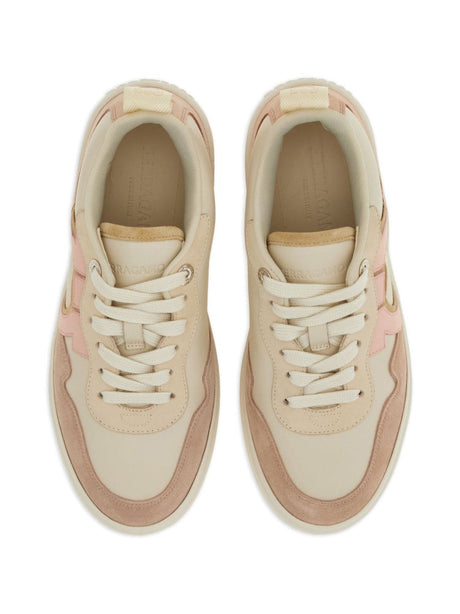 Ferragamo Leather Gancini Hook Sneakers for Women