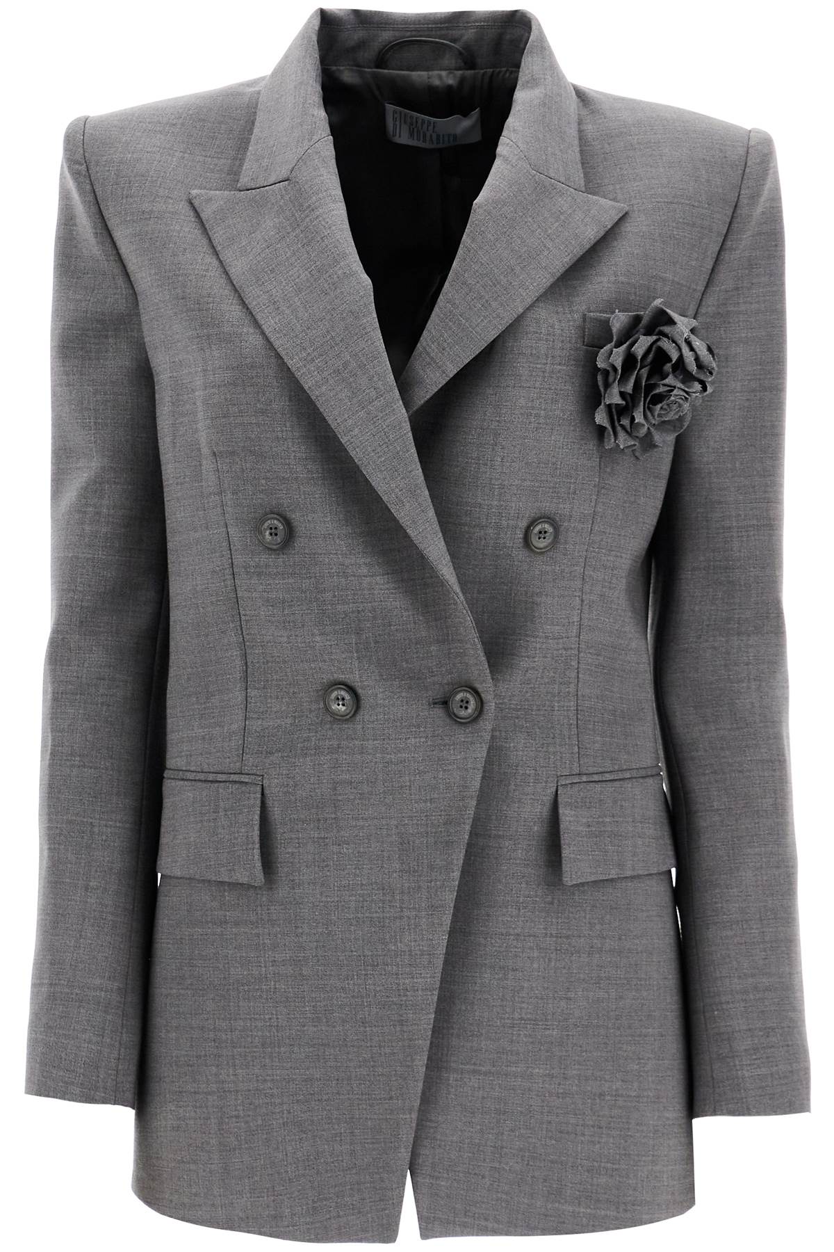 GIUSEPPE DI MORABITO Tailored Double-Breasted Wool Stretch Blazer - Size 40