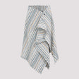 BOTTEGA VENETA Cotton Check Midi Skirt