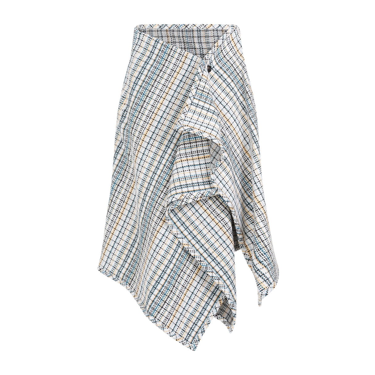 BOTTEGA VENETA Cotton Check Midi Skirt