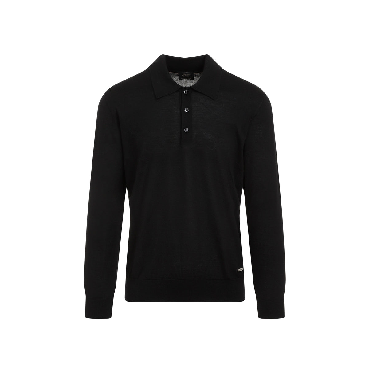 BRIONI Luxurious Long Sleeve Polo in Cashmere Blend