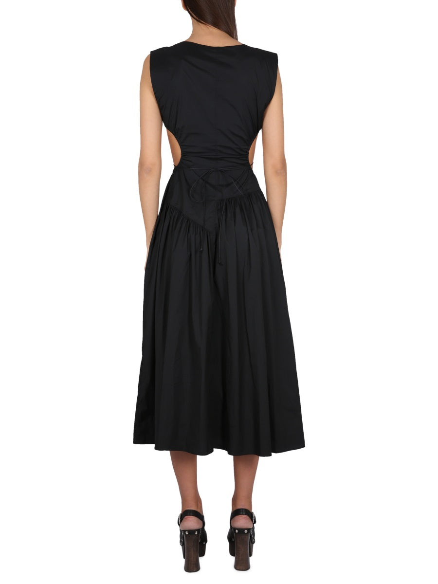 PHILOSOPHY DI LORENZO SERAFINI Sophisticated Midi Dress with Elegant Cut-Out Details