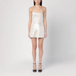 PHILOSOPHY DI LORENZO SERAFINI Mini Dress with Sequin Detail and Off-the-Shoulder Sleeves