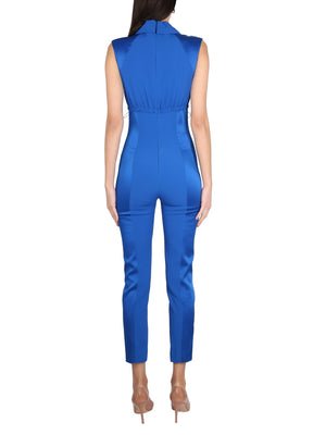 BOUTIQUE MOSCHINO Sport Chic Jumpsuit with Concealed Back Zipper Closure