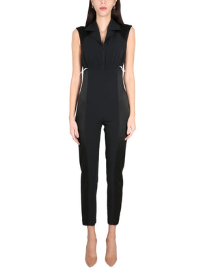 BOUTIQUE MOSCHINO Sport Chic Jumpsuit with Concealed Back Zipper Closure