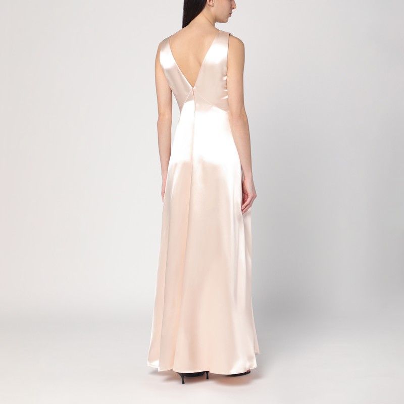 PHILOSOPHY DI LORENZO SERAFINI Elegant Long Dress with V-Neckline for Women