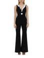 MOSCHINO COUTURE Slim Fit Crepe Jumpsuit with House Symbols - Size 40