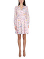 BOUTIQUE MOSCHINO Floral Print Mini Dress with Concealed Zipper Closure