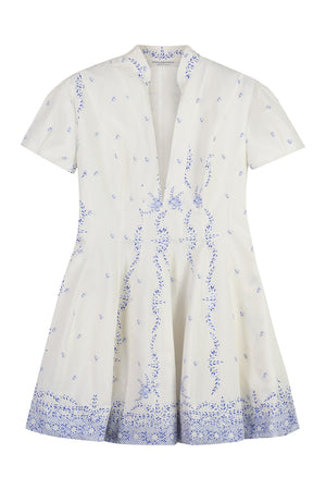 PHILOSOPHY DI LORENZO SERAFINI Chic Poplin Mini Dress with Flared Skirt