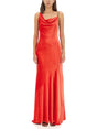 PHILOSOPHY DI LORENZO SERAFINI Elegant Long Dress with Asymmetric Design