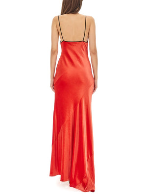 PHILOSOPHY DI LORENZO SERAFINI Elegant Long Dress with Asymmetric Design