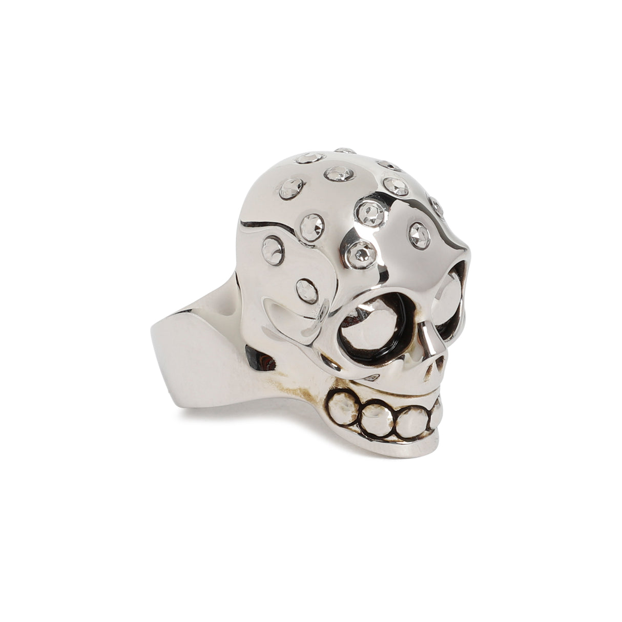 ALEXANDER MCQUEEN Mini Skull Ring in Brass