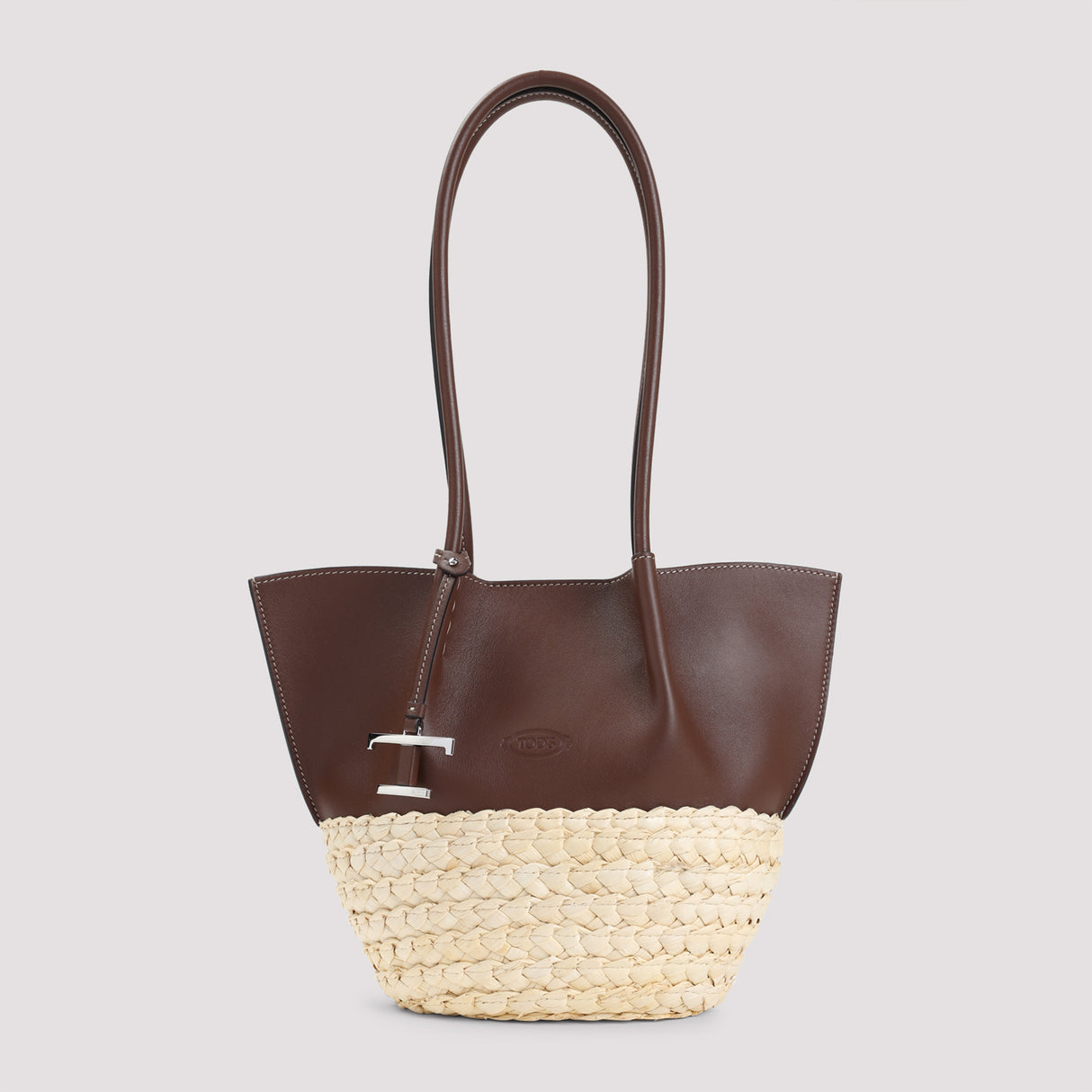 TOD`S Mini Leather Raffia Totes