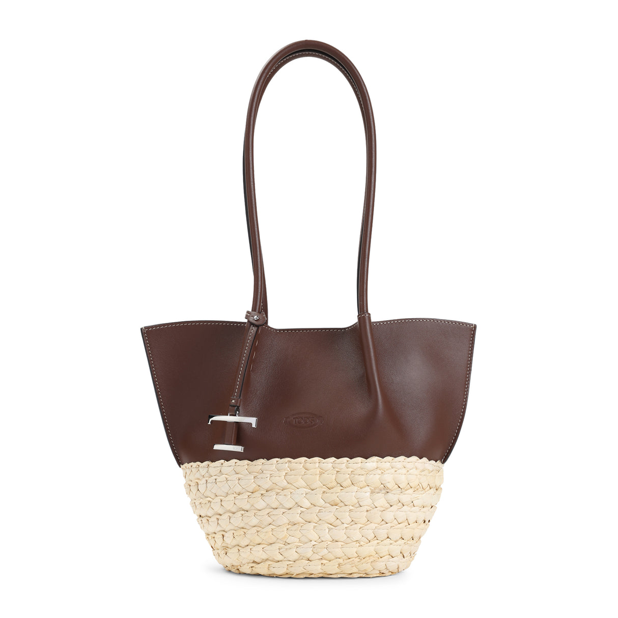 TOD`S Mini Leather Raffia Totes