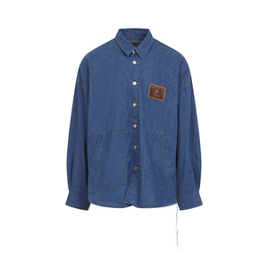 MASTERMIND WORLD Big Denim Shirt for Men - SS25 Collection