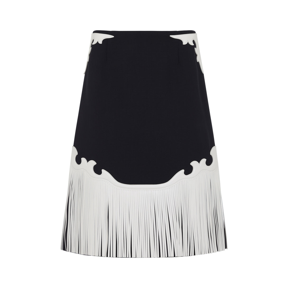 PRADA Men's Midi Wool and Leather Skirt