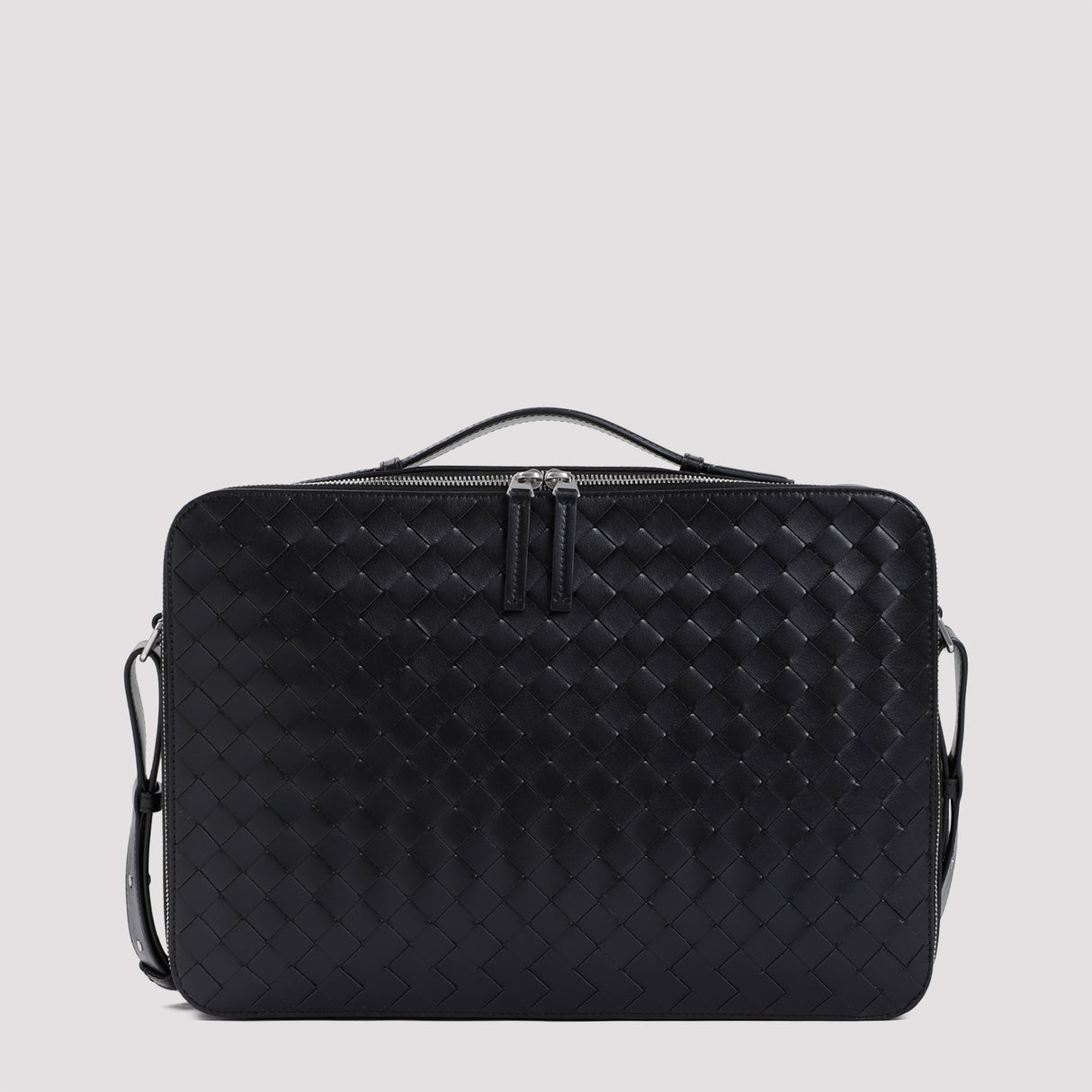 BOTTEGA VENETA Leather Messenger Briefcase - 38cm x 28cm x 6.5cm