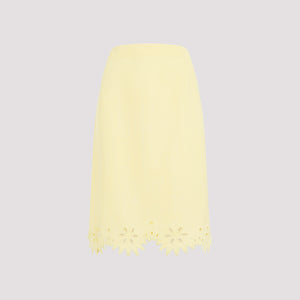 BOTTEGA VENETA Embroidered Grainy Midi Skirt