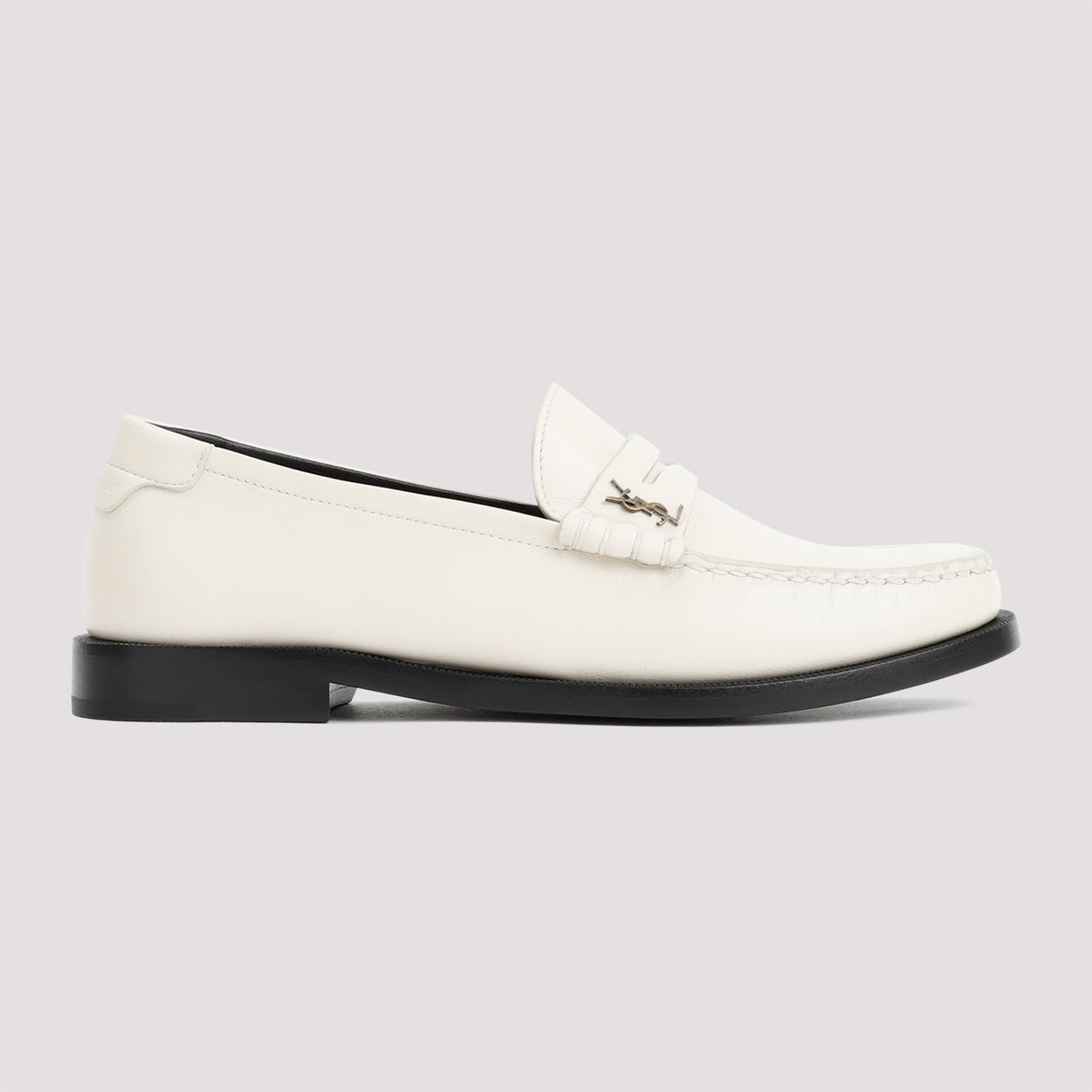 SAINT LAURENT Leather Loafers with 2cm Heel Height for Men