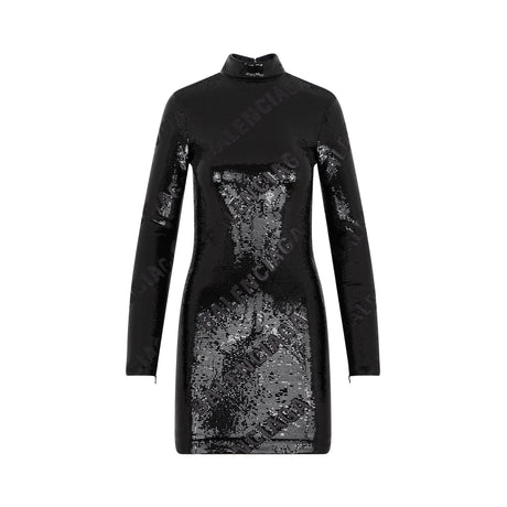 BALENCIAGA Chic Turtleneck Mini Dress