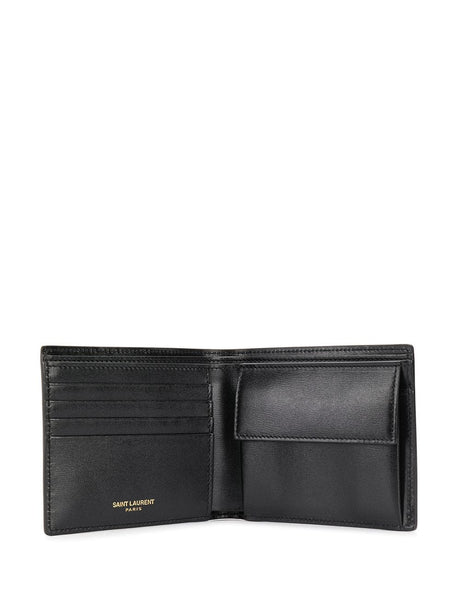 SAINT LAURENT PARIS Mini Leather Wallet for Women