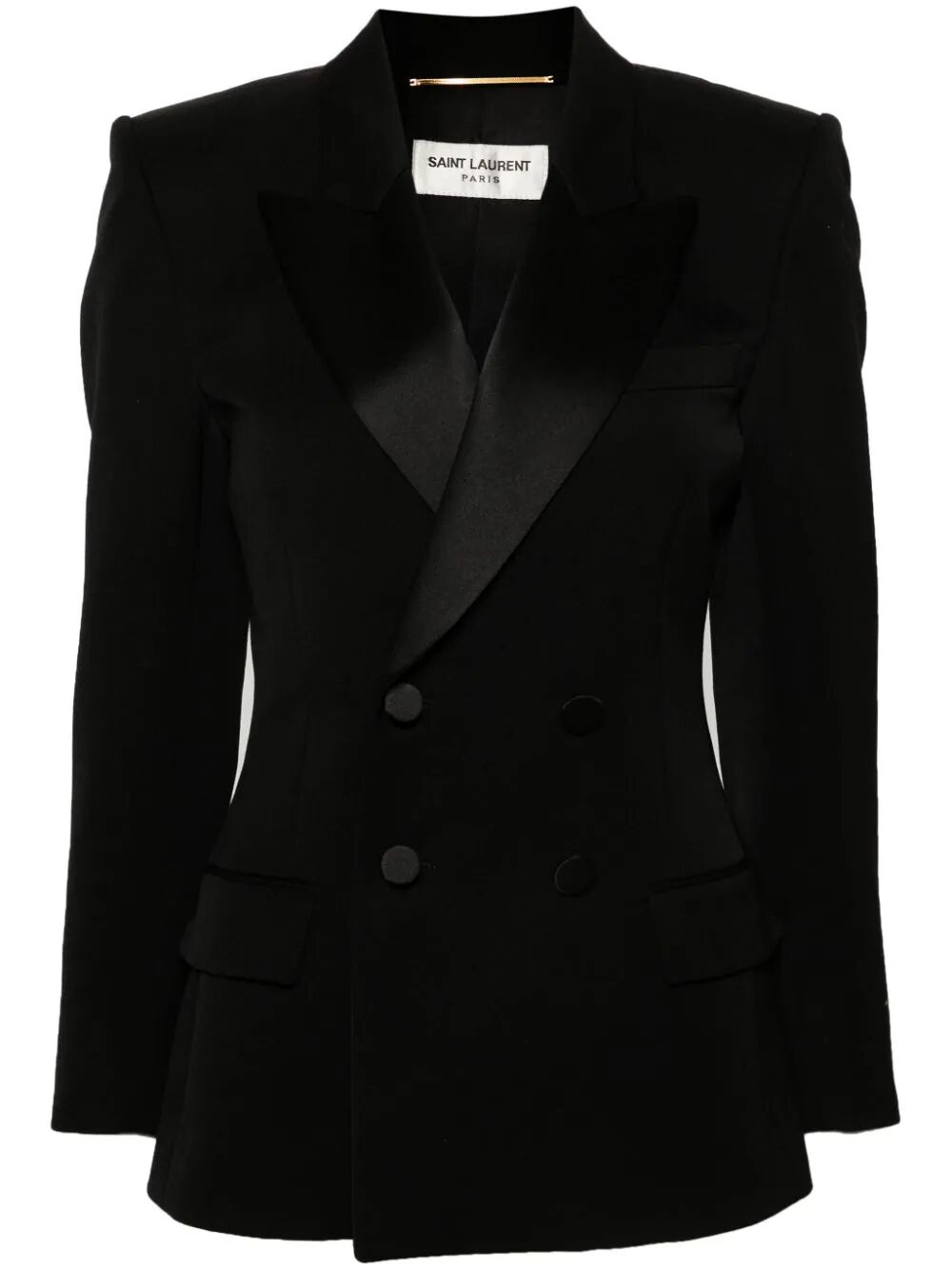 SAINT LAURENT PARIS Men's Wool Smoking Blazer for SS24