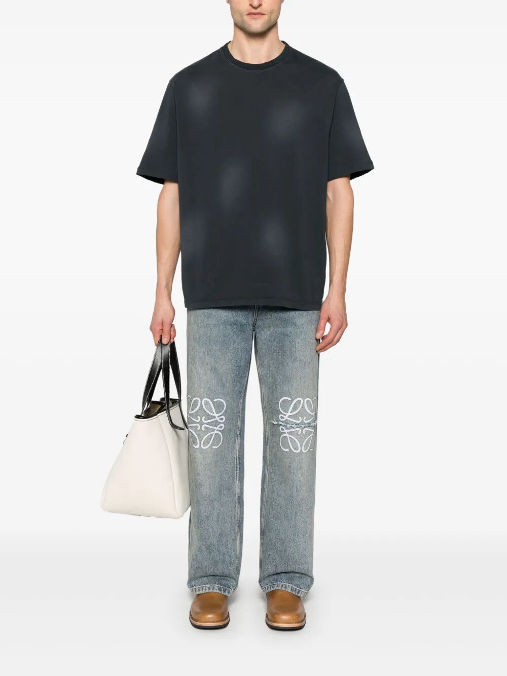 LOEWE Cut-Outs Loose Fit Cotton T-Shirt