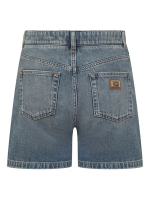 DOLCE & GABBANA Thigh-Length Denim Shorts for Men