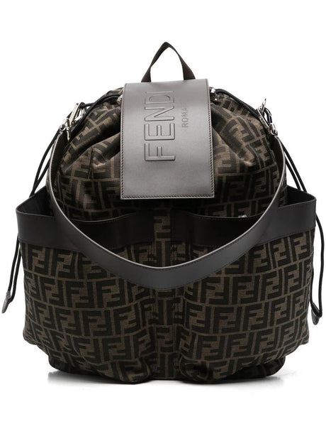 FENDI Large Jacquard Fabric Backpack