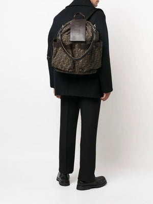 FENDI Large Jacquard Fabric Backpack