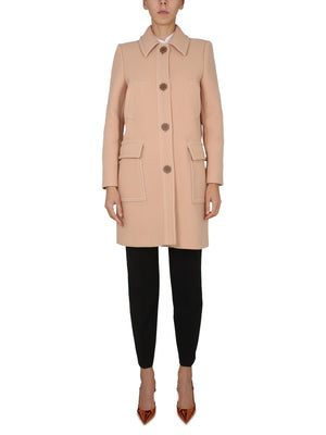 BOUTIQUE MOSCHINO Classic Virgin Wool Outerwear Jacket for Women