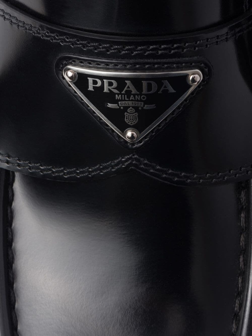 PRADA Platform Loafers with Luxurious Leather Finish - 4 cm Sole