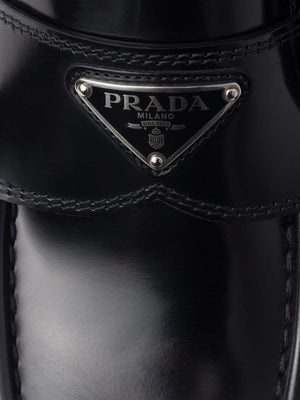 PRADA Platform Loafers with Luxurious Leather Finish - 4 cm Sole