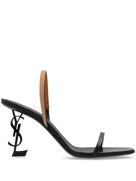 SAINT LAURENT PARIS Men's Opyum Mini Sandals with Leather Detailing