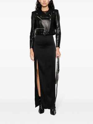 ALEXANDER MCQUEEN Cropped Leather Biker Jacket