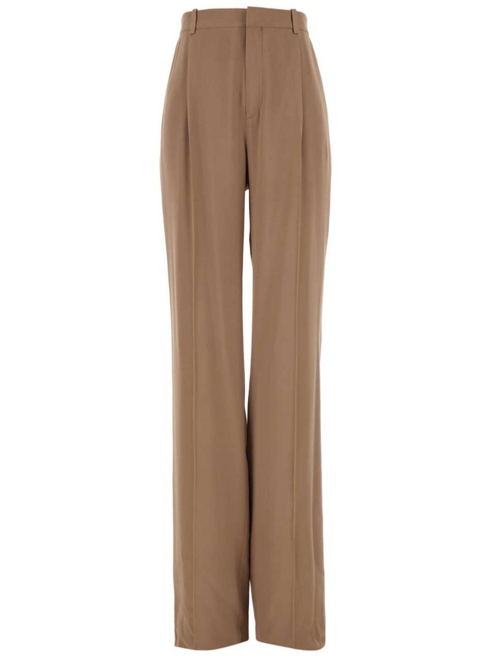 SAINT LAURENT PARIS High-Waisted Tailored Silk Crepe Pants for Men