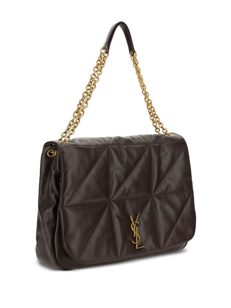 SAINT LAURENT PARIS Large Shoulder Bag in Luxurious Nappa Leather - 43 x 29 x 9 cm