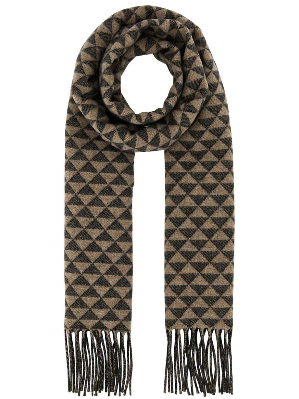 PRADA Double Wool and Cashmere Scarf - 190 x 28 cm