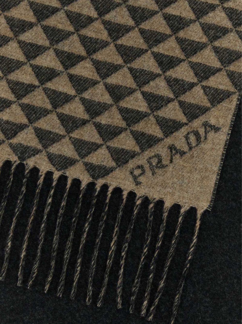 PRADA Double Wool and Cashmere Scarf - 190 x 28 cm