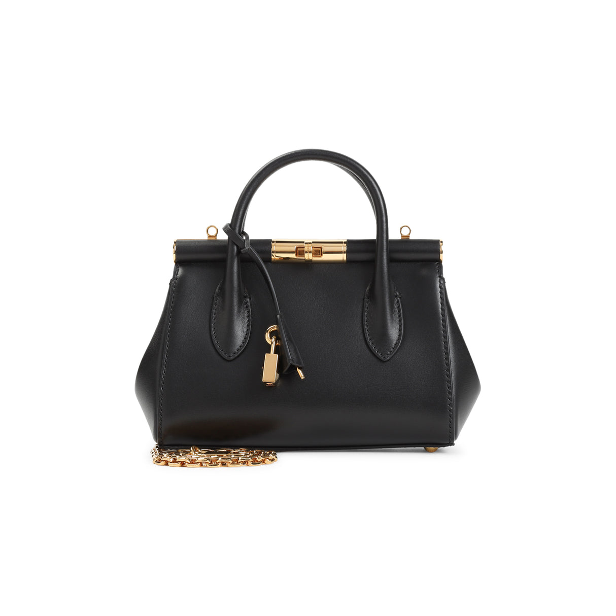 DOLCE & GABBANA Mini Leather Handbag - 100% Leather, 20cm x 13cm x 7cm